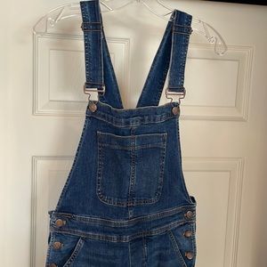JCrew size M overalls medium wash denim